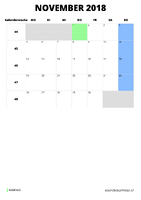 Kalender November 2018 Kalender November 2018 im Hochformat